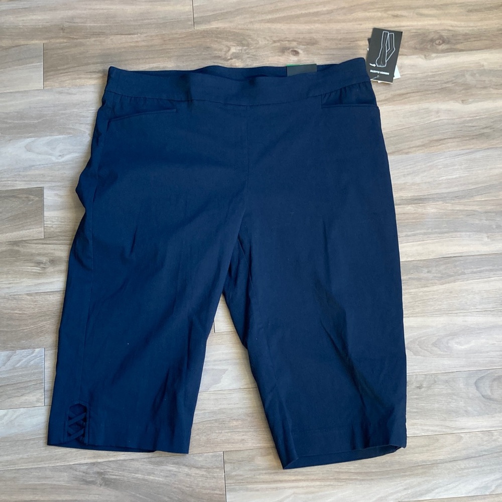 Briggs navy blue millennium Capri stretch comfort waistband hidden elastic 18W - Picture 17 of 17